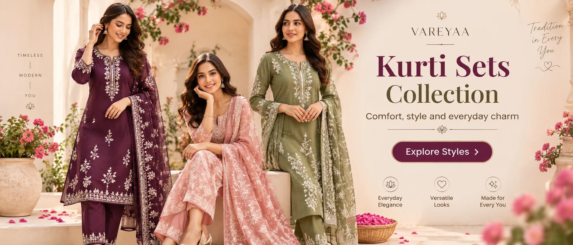 VAREYAA Kurti Sets Collection